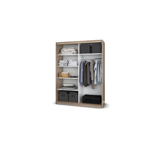 Dressing Deluxe 150x200x61 cm, sonoma cu oglinda