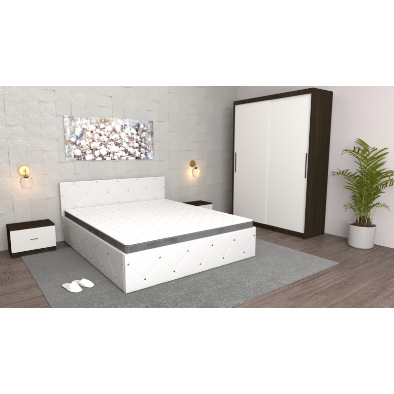Dormitor Milano Alb Wenge  cu Dulap...
