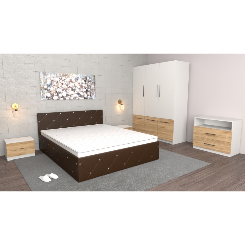 Dormitor Milano Wenge Alb Oak Craft...