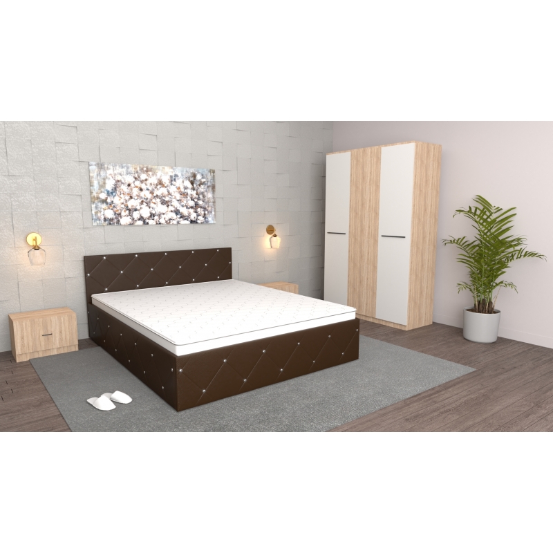 Dormitor Milano Wenge Sonoma cu Dulap...