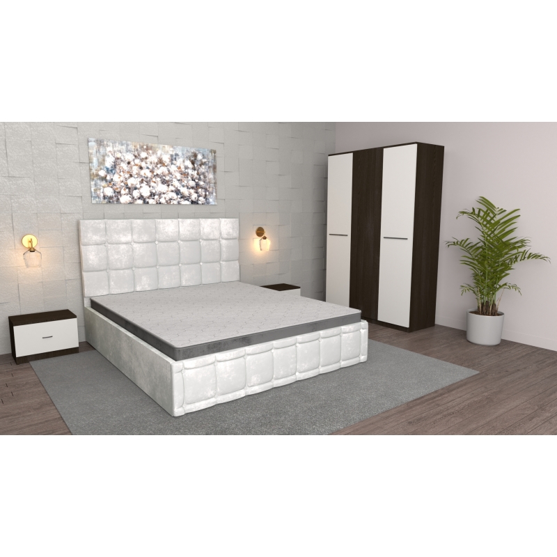 Dormitor Regal Alb Wenge cu Dulap 3...