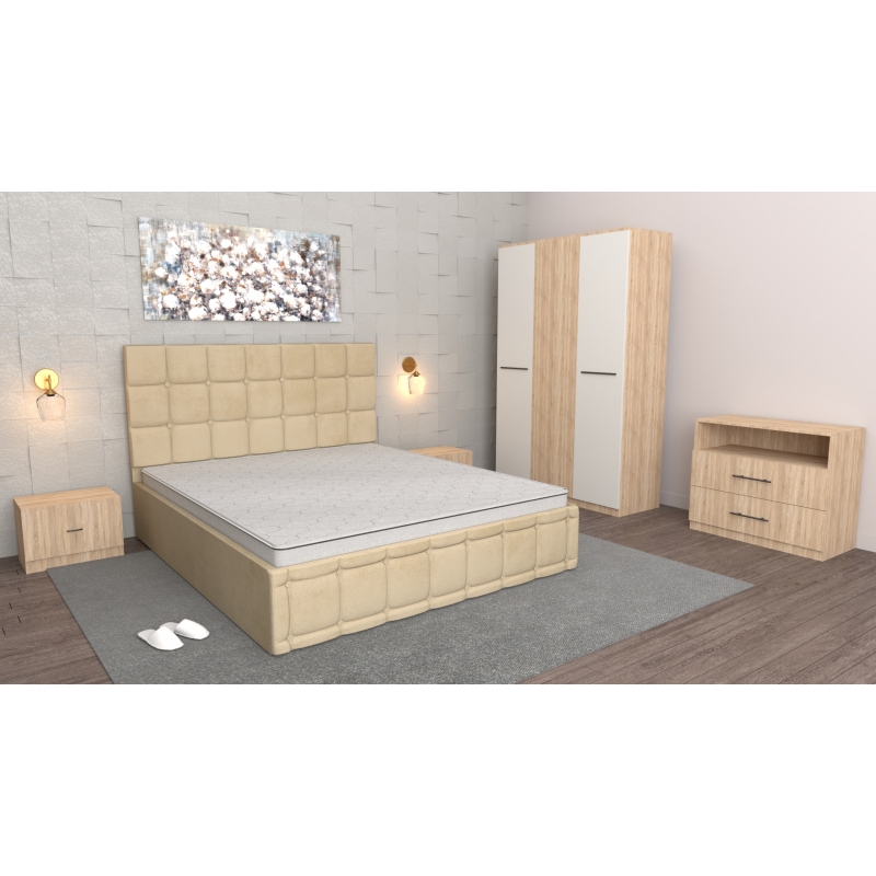 Mobilier Regal Bej Sonoma cu Dulap 3...
