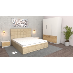 Dormitor Regal Bej Alb cu...