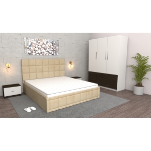 Dormitor Regal Bej Wenge cu...
