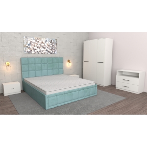Dormitor Regal Turcoaz Alb...