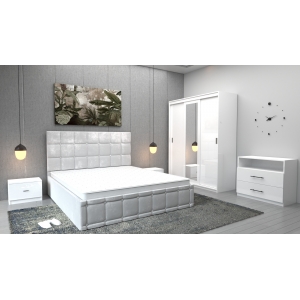 Dormitor Regal Alb cu...