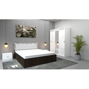 Dormitor Royal Wenge Alb cu...