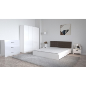 Set Dormitor Coral Alb cu...