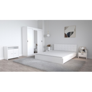 Set Dormitor Coral Alb cu...
