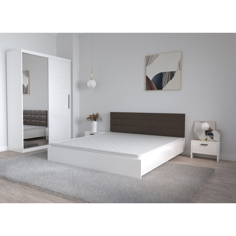 Set Dormitor Coral Alb cu tablie...