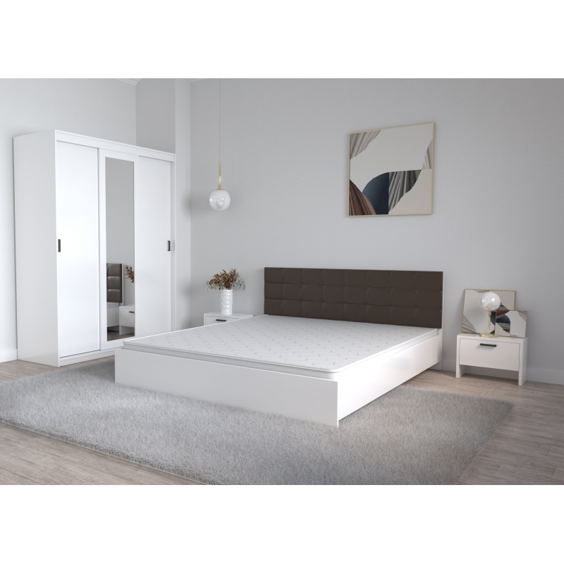 Set Dormitor Coral Alb cu tablie...