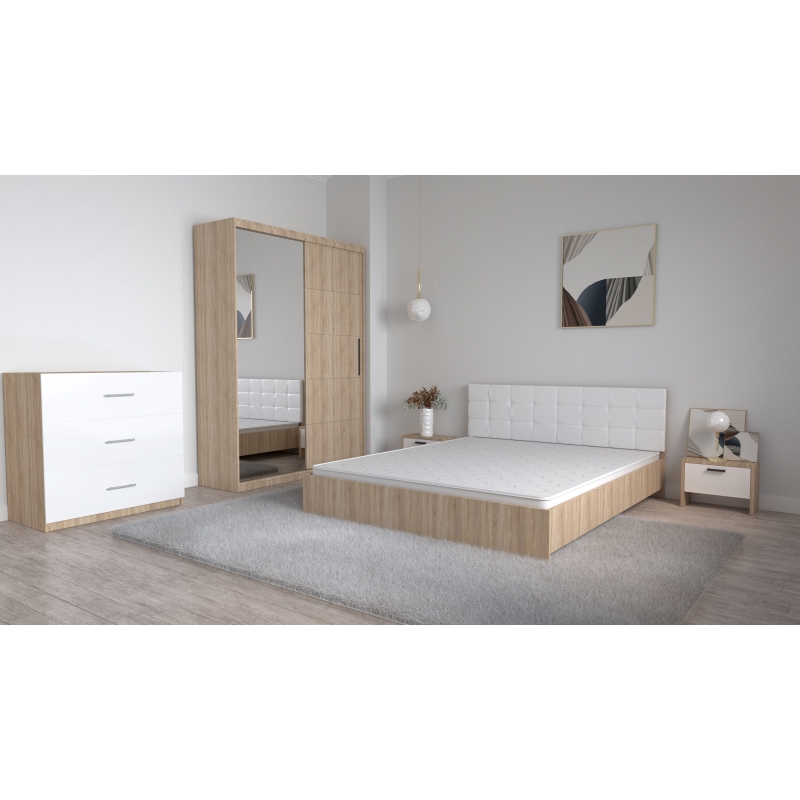 Set Dormitor Coral Stejar Sonoma cu...