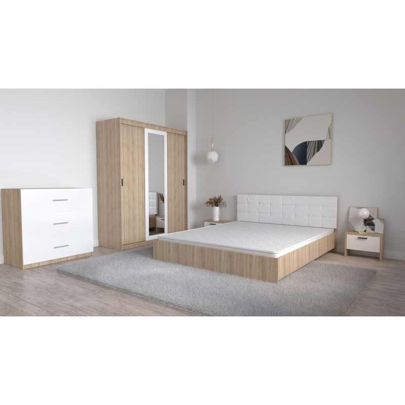 Set Dormitor Coral Stejar sonoma cu...