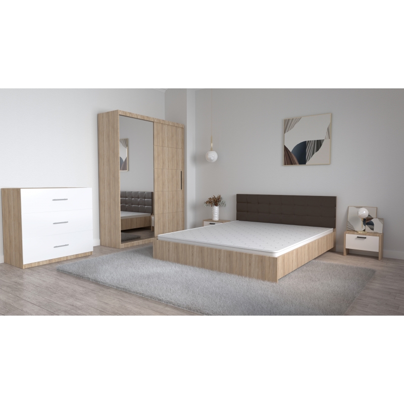 Set Dormitor Coral Stejar sonoma cu...