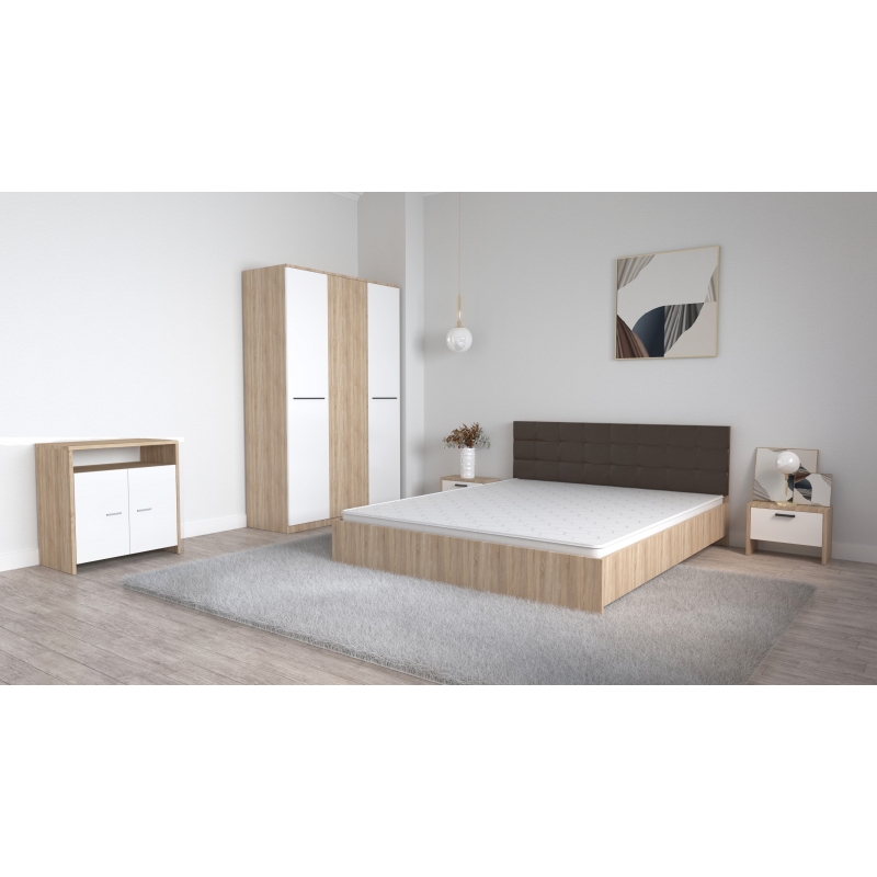 Set Dormitor Coral Stejar sonoma cu...