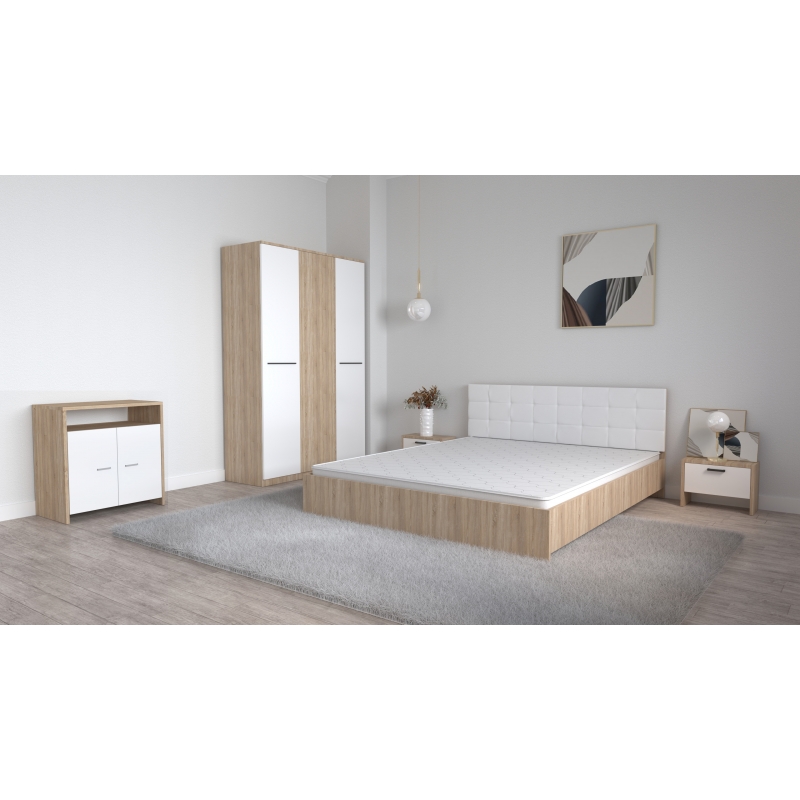 Set Dormitor Coral Stejar sonoma cu...