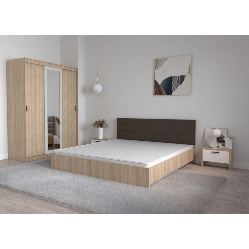 Set Dormitor Coral Stejar sonoma cu...