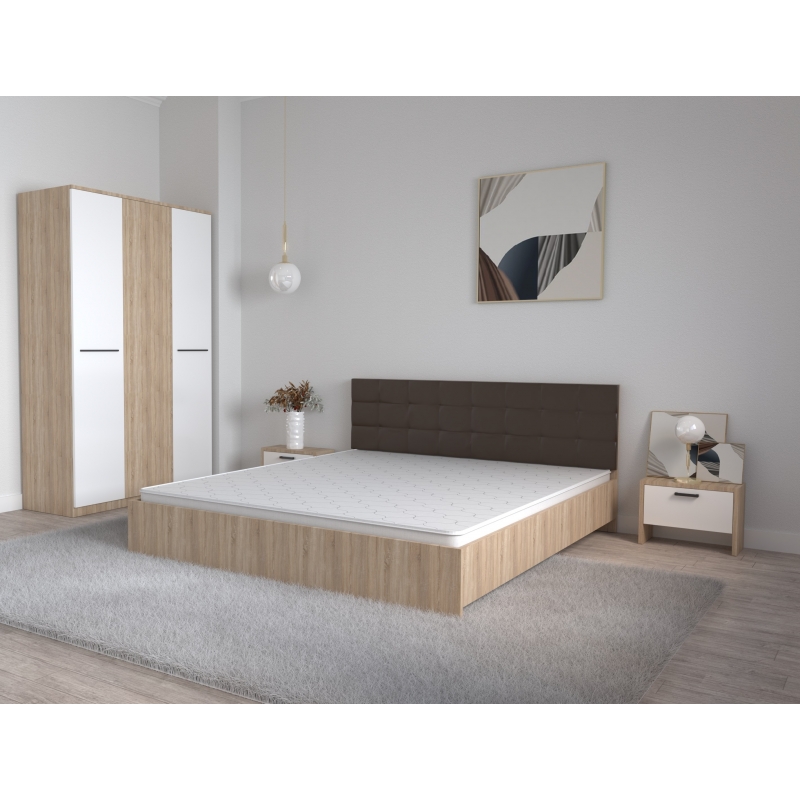 Set Dormitor Coral Stejar sonoma cu...