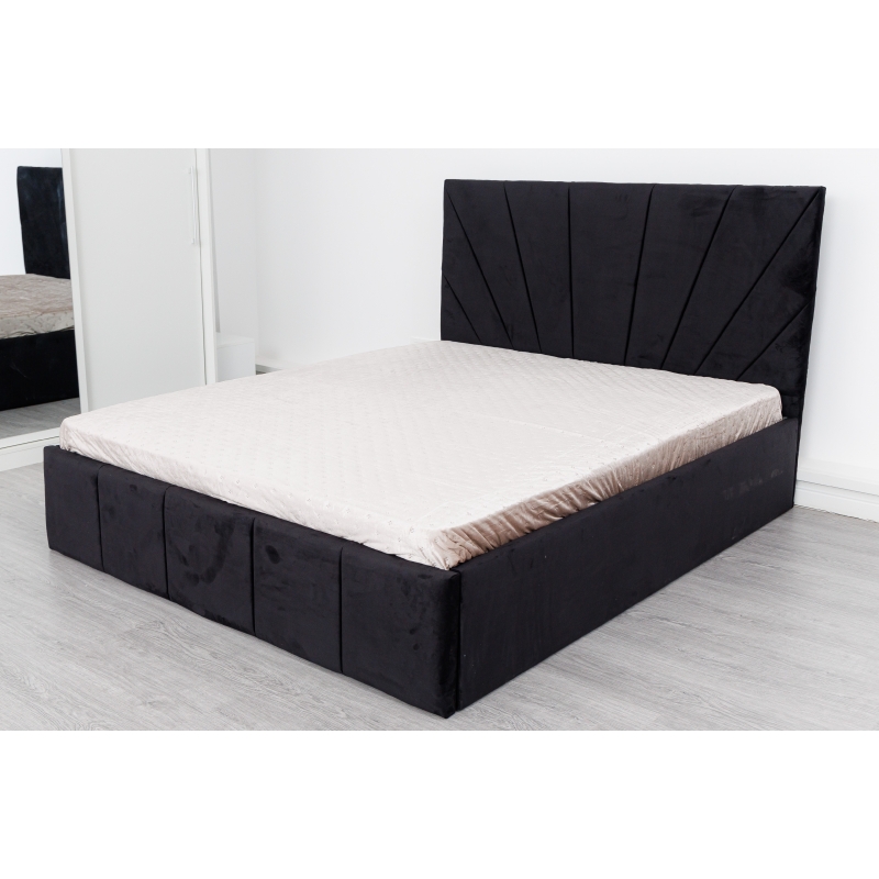 Pat Violeta Negru tapitat 180x200 din...