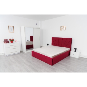 Dormitor Complet Alb Bordo...