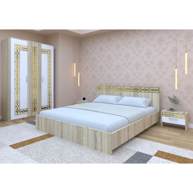 Set Dormitor Star Daria Golden Stejar...