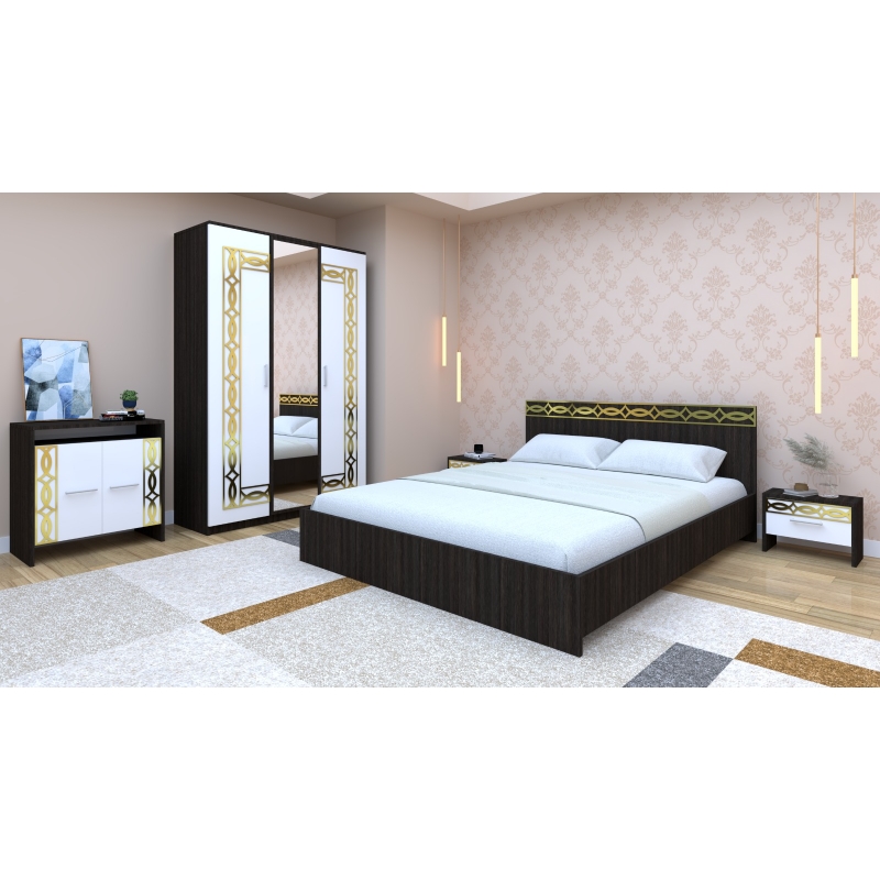 Set Dormitor Star Daria Wenge Dulap 3...