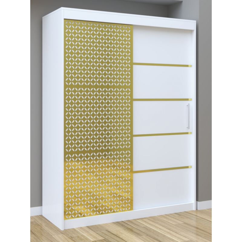 Dulap Dormitor Matei Gold 150 cm Alb...