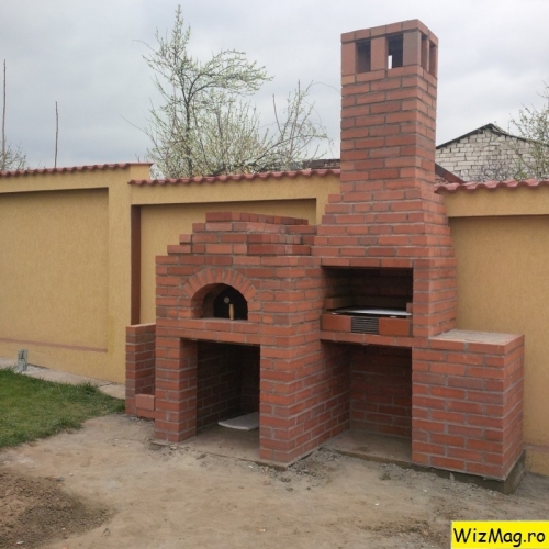 Gratar de gradina din caramida si cuptor de pizza