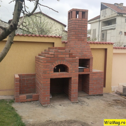 Gratar de gradina din caramida si cuptor de pizza
