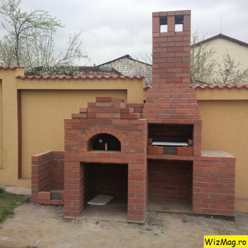 Gratar de gradina din caramida si cuptor de pizza