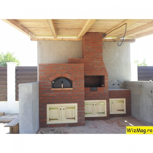 Gratar de gradina din caramida si cuptor de pizza