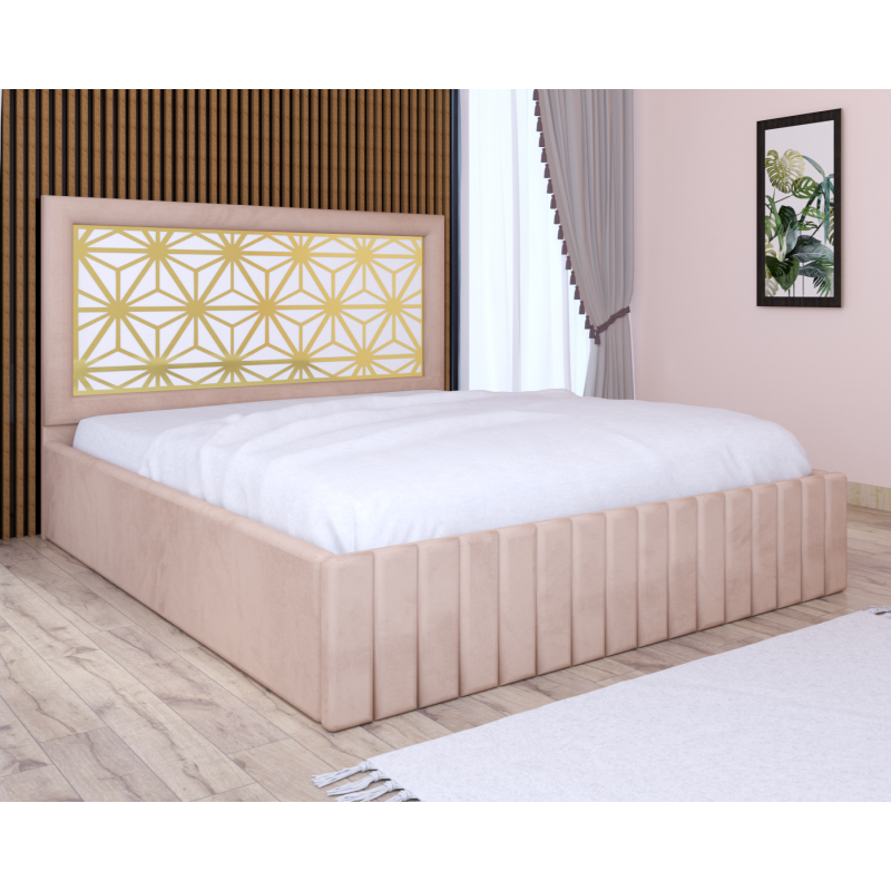 Pat Tapitat Stefan Cod103 Crem Cu Saltea