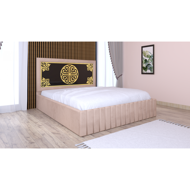 Pat Tapitat Stefan Cod114 Crem Cu Saltea