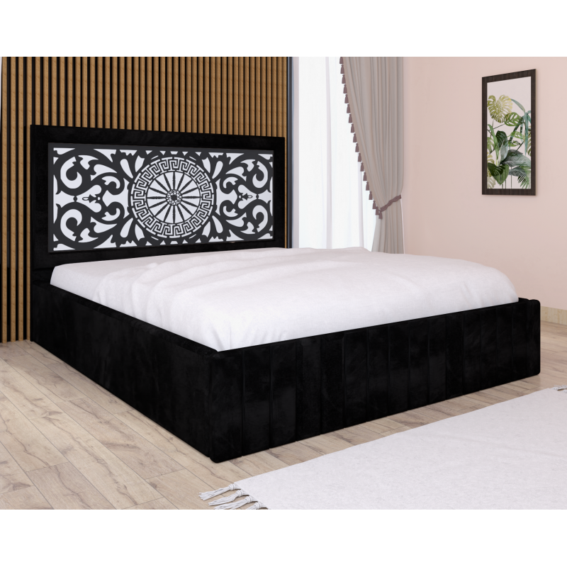 Pat Tapitat Stefan Cod123 Negru Cu...