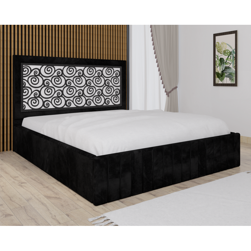 Pat Tapitat Stefan Cod129 Negru Cu...
