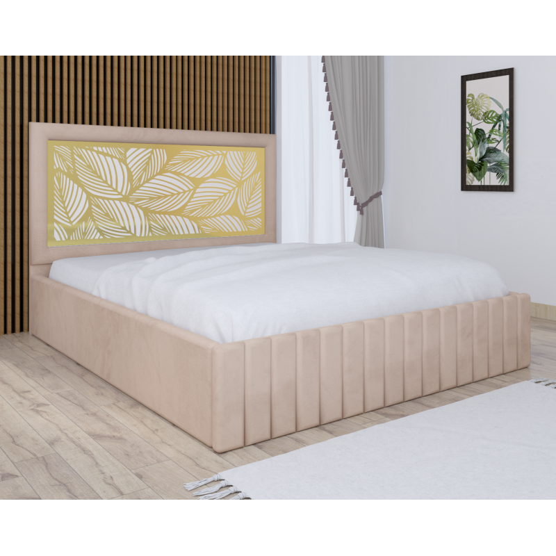 Pat Tapitat Stefan Cod134 Crem Cu Saltea