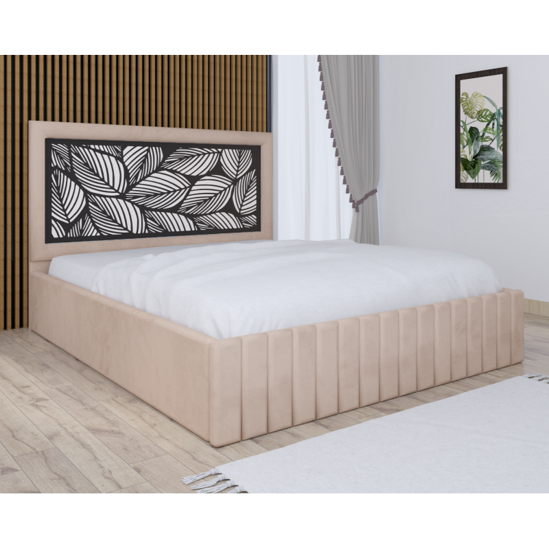Pat Tapitat Stefan Cod135 Crem Cu Saltea