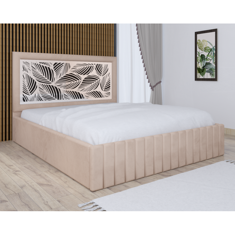 Pat Tapitat Stefan Cod139 Crem Cu Saltea