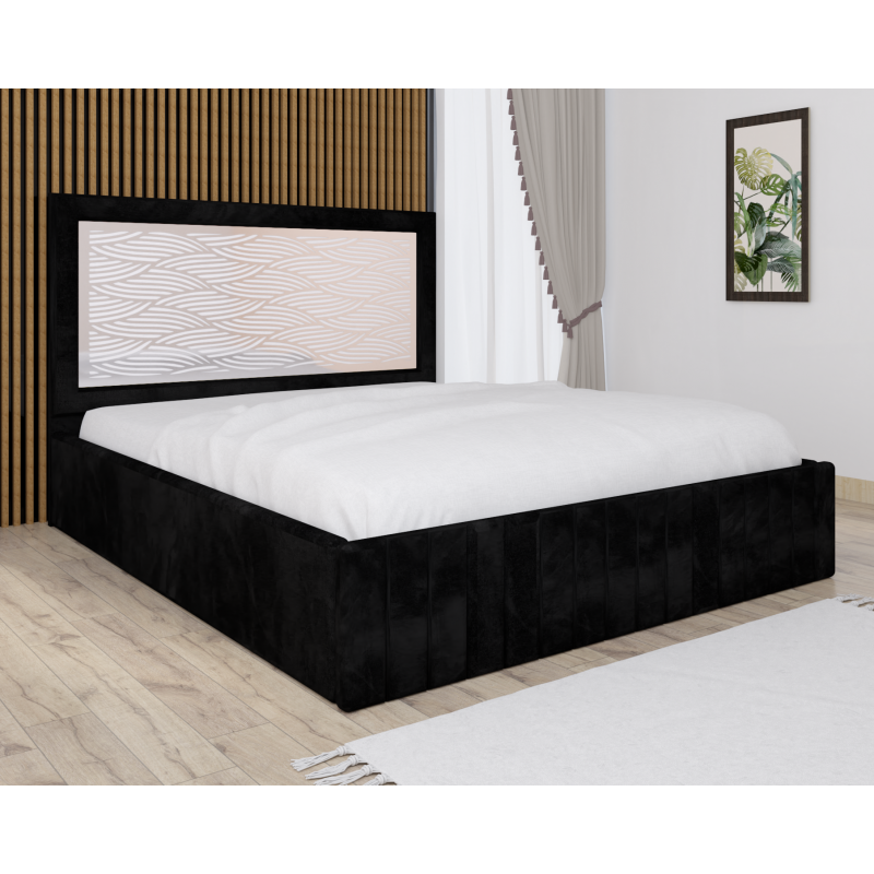 Pat Tapitat Stefan Cod142 Negru Cu...
