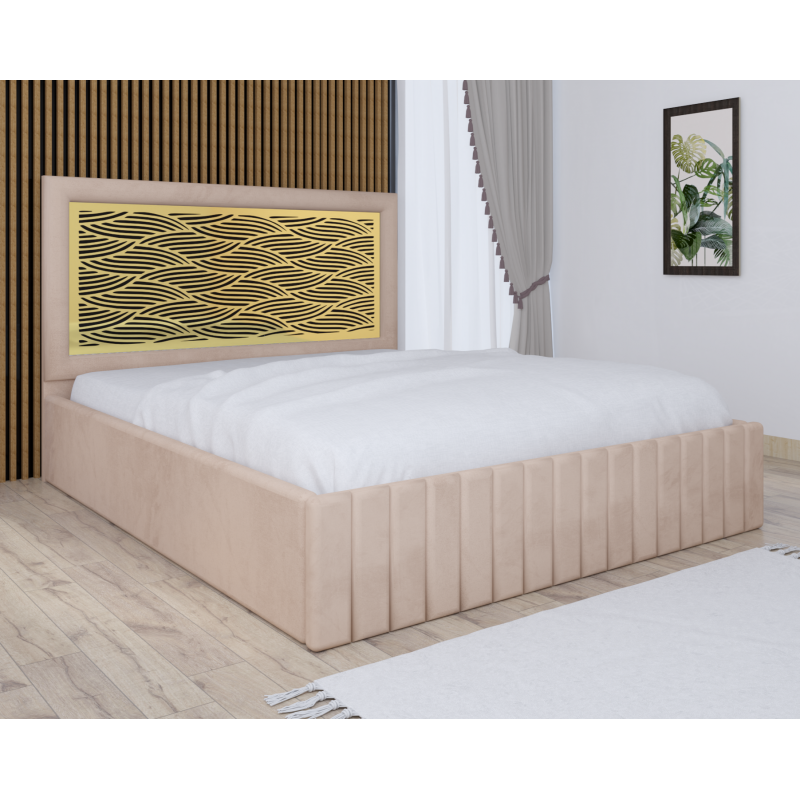 Pat Tapitat Stefan Cod144 Crem Cu Saltea