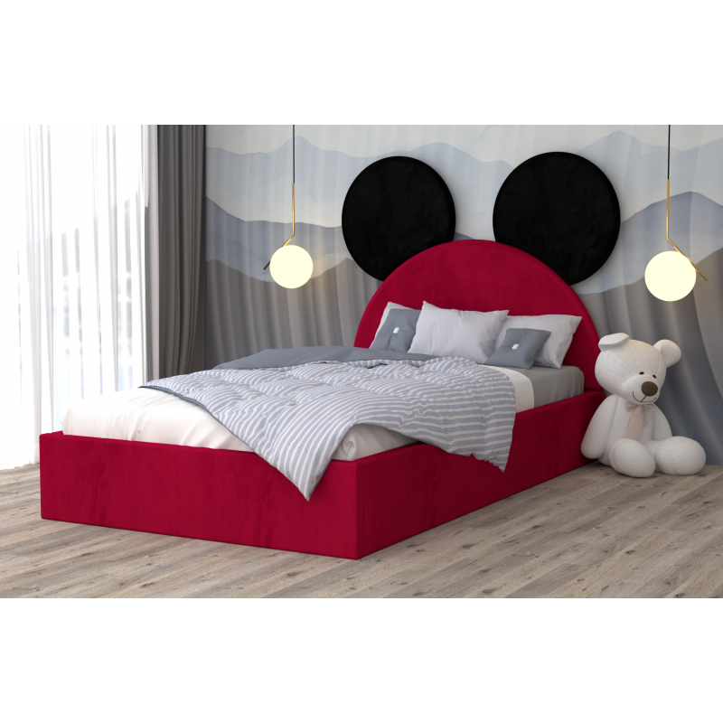 Pat Tapitat Mickey Negru Visiniu...