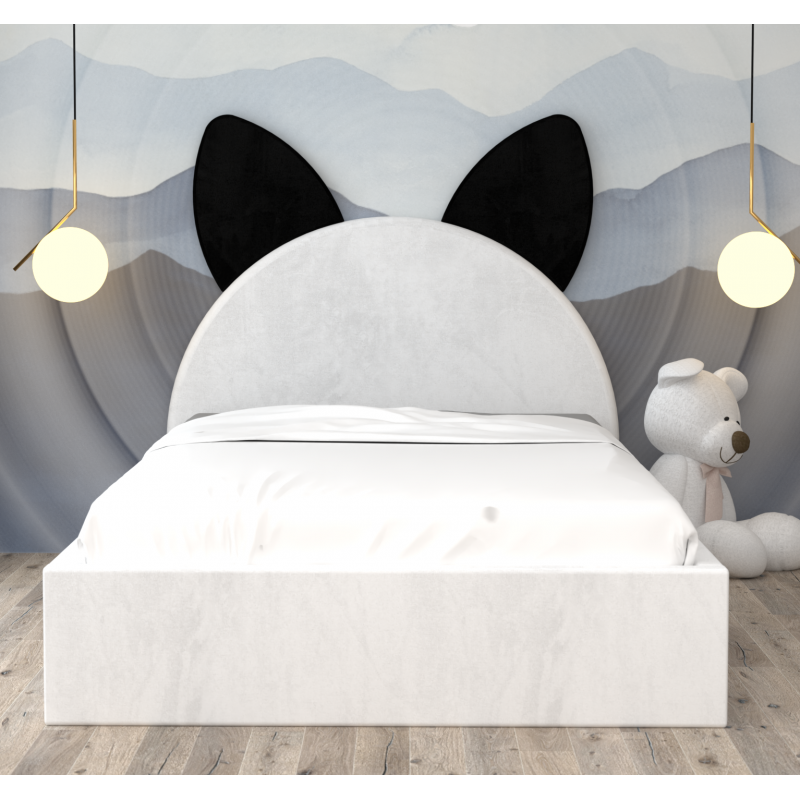 Pat Tapitat Kitty Negru Alb Alb cu...