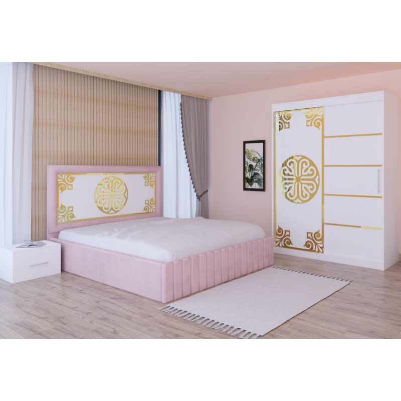 Dormitor Stefan Alb COD113  Cu Pat...