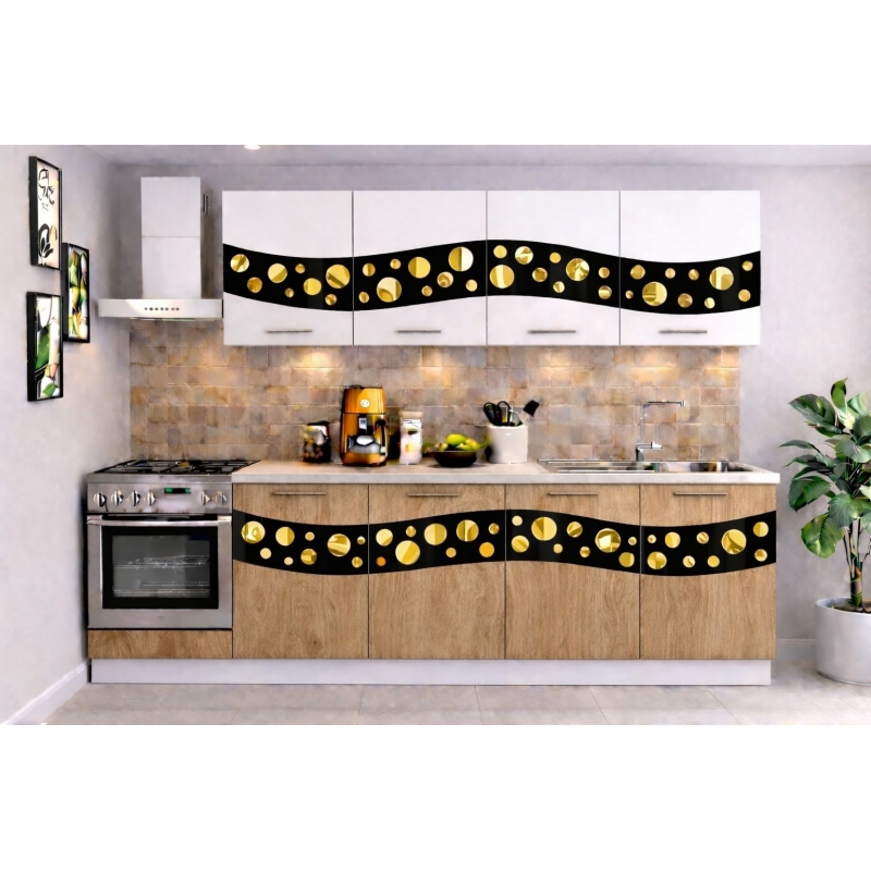 Bucatarie Madrid 200 cm Sonoma Alb...