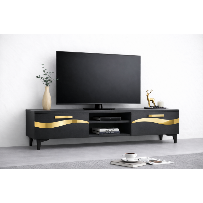 Comoda TV Living Viena 180 cm Gri cu...