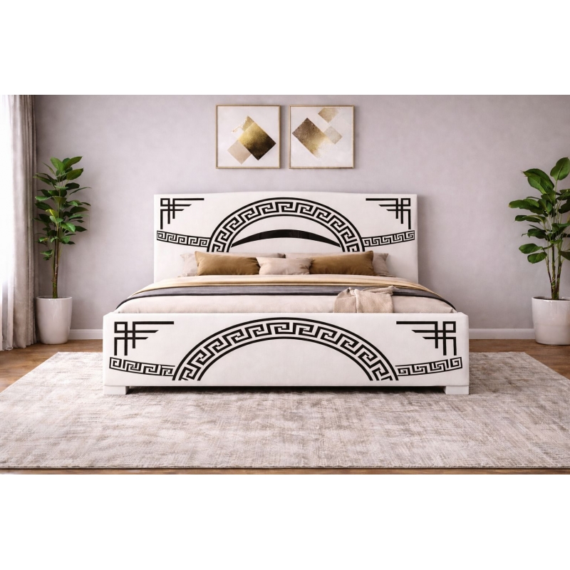 Pat imperial Alb cu ornamente Negre...