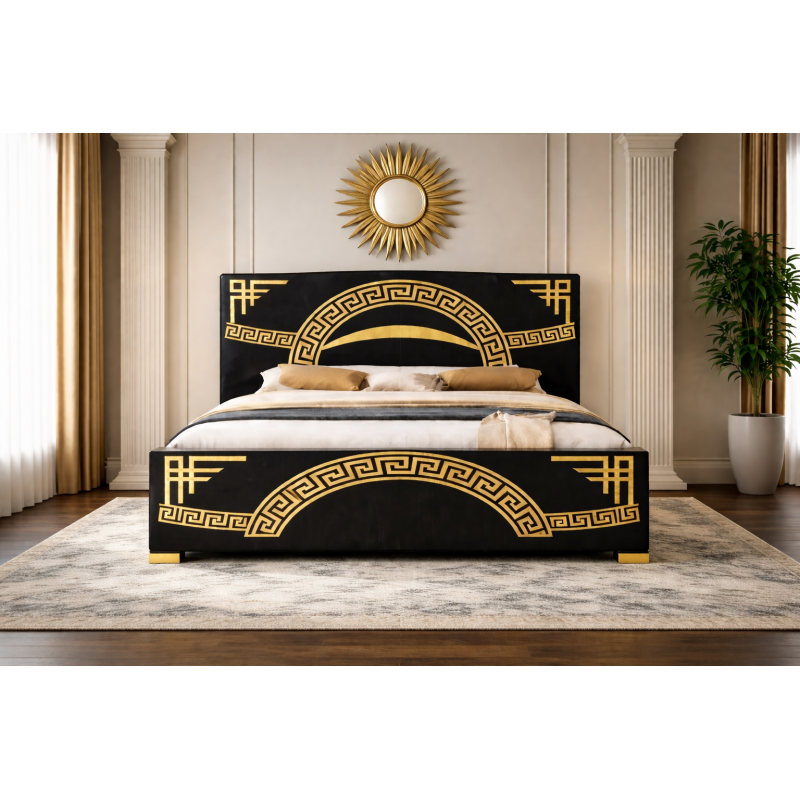 Pat imperial Negru cu ormanente gold...